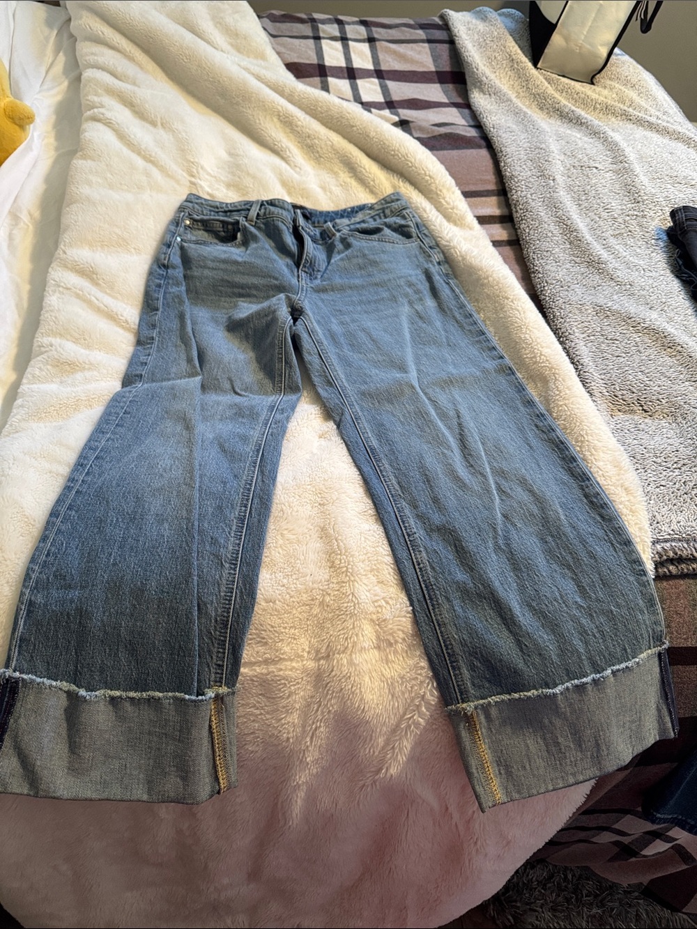 Wide Leg Women's Jeans in Light Blue